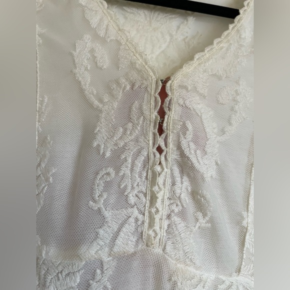 Free People Long Sleeve Lace Dress in White - Picture 3 of 14